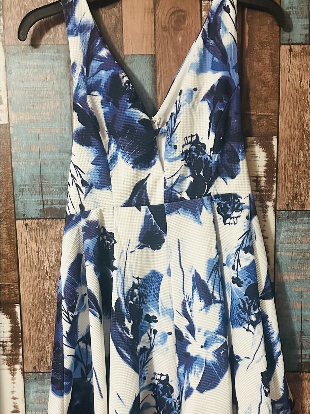 ANGL Blue and White Floral Skort